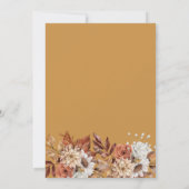 Invitation Automne Aquarelle Floral Or fête d'anniversaire (Dos)