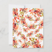 Invitation Automne Aquarelle Florale 30e Anniversaire Program (Dos)