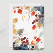 Invitation Automne Aquarelle Florale Douche nuptiale Invitati (Dos)