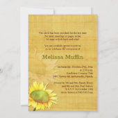 Invitation Automne Aquarelle Tournesol Parti de retraite (Dos)