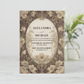 Invitation Automne Art nouveau Mariage antique (Debout devant)