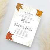 Invitation Automne Automne Aquarelle Feuille Mariage personna