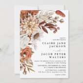 Invitation Automne Automne Aquarelle Florale Mariage (Devant)