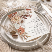 Invitation Automne Automne Aquarelle Florale Mariage