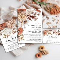 Automne Automne Aquarelle Florale Mariage