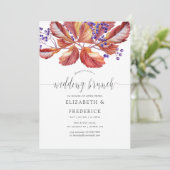 Invitation Automne - Automne Aquarelle Mariage Brunch invitat (Debout devant)