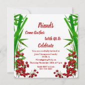 Invitation Automne automne automne automne automne rouge Berr (Devant)