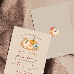 Invitation Automne Automne Automne Harvest Citrouille Mariage