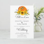 Invitation Automne Automne Automne Sunflower Citrouille Maria (Debout devant)