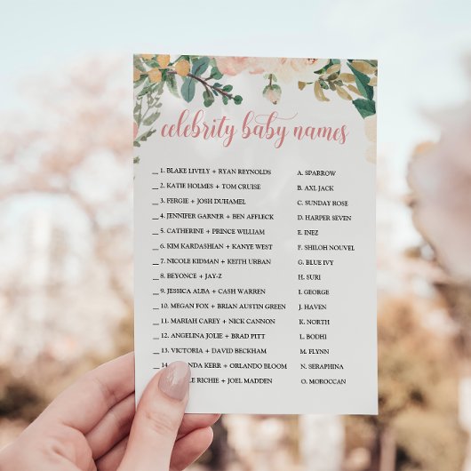 Invitation Automne Automne Célébrité Nom du bébé Baby shower 