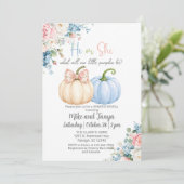 Invitation Automne Automne citrouille genre révéler l'invitat (Debout devant)