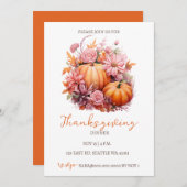 Invitation Automne Automne Citrouilles Thanksgiving Dîner (Devant / Derrière)