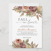 Invitation Automne automne dans l'amour Coeur Script Fête des (Devant)