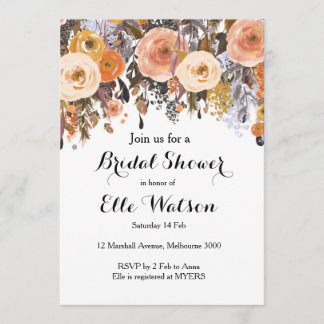 Invitation Automne automne dans l'amour nuptiale de douche In