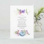 Invitation Automne - Automne Fête de la Vie Fleur Photo (Debout devant)