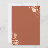 Invitation Automne automne Fête des mariées florale rustique (Dos)