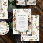 Invitation Automne Automne Feuillage Floral Détails Mariage M
