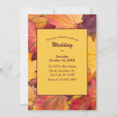 Invitation Automne automne feuille d'érable mariage enregistr (Dos)