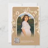Invitation Automne Automne Fleur sauvage Photo QR Code Baby s (Dos)