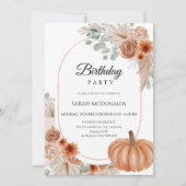 Invitation Automne Automne Floral Boho Femme Anniversaire Inv (Devant)