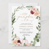 Invitation Automne Automne Floral Citrouille Baby shower Invi (Devant)