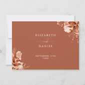 Invitation Automne automne Floral Détails du Mariage Informat (Dos)