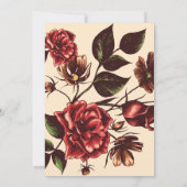 Invitation Automne Automne Floral Engagement Party (Dos)