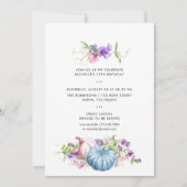 Invitation Automne - Automne Floral fête d'anniversaire (Devant)