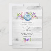 Invitation Automne Automne Floral Rustique Pays QR Code Maria (Devant)