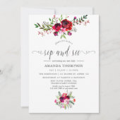 Invitation Automne Automne Floral Sip Voir (Devant)