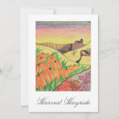 Invitation Automne automne Folk Art Citrouille Halloween Part (Devant)