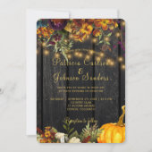 Invitation Automne automne grange rustique bois mariage (Devant)