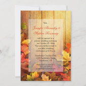 Invitation Automne automne laisse RSVP à l'avant (Devant)