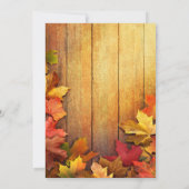 Invitation Automne automne laisse RSVP à l'avant (Dos)