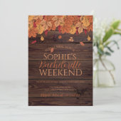 Invitation Automne Automne mariage Bachelorette week-end & dé (Debout devant)