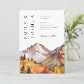 Invitation Automne Automne Mariage élégant (Debout devant)