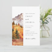 Invitation Automne Automne Mariage élégant (Debout devant)