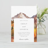 Invitation Automne Automne Mariage élégant (Debout devant)