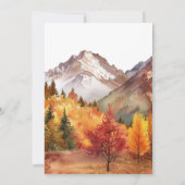 Invitation Automne Automne Mariage élégant (Dos)