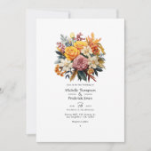 Invitation Automne - Automne Mariage floral (Devant)
