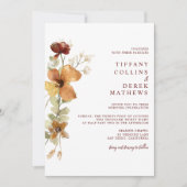 Invitation Automne automne Mariage floral (Devant)