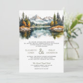 Invitation Automne Automne Mountain Forest Lake QR Code Maria (Debout devant)