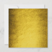 Invitation Automne Automne Mustard Golden Feuilles fête d'ann (Dos)