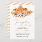 Invitation Automne Automne Petit Baby shower Citrouille Invit (Devant / Derrière)