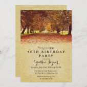 Invitation AUTOMNE - Automne Rustique Automne Anniversaire In (Devant / Derrière)