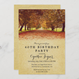 Invitation AUTOMNE - Automne Rustique Automne Anniversaire In