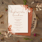Invitation Automne Automne Rustique Floral Bridesmaitres Déje