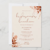 Invitation Automne Automne Rustique Floral Bridesmaitres Déje (Devant)