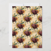 Invitation Automne Automne Rustique Floral Gothique Couples D (Dos)