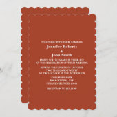 Invitation Automne automne Terracotta Terre brûlé Mariage ora (Devant / Derrière)